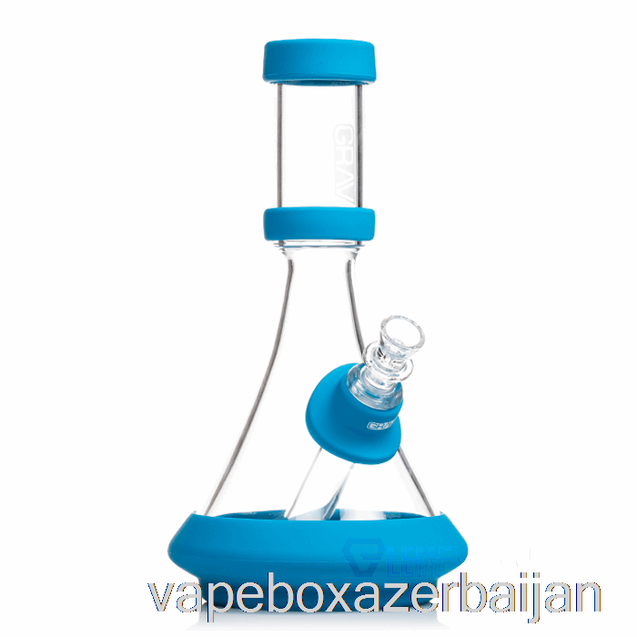 Vape Box Azerbaijan GRAV Deco Beaker in Silicone Clear + Blue